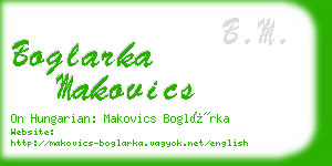 boglarka makovics business card